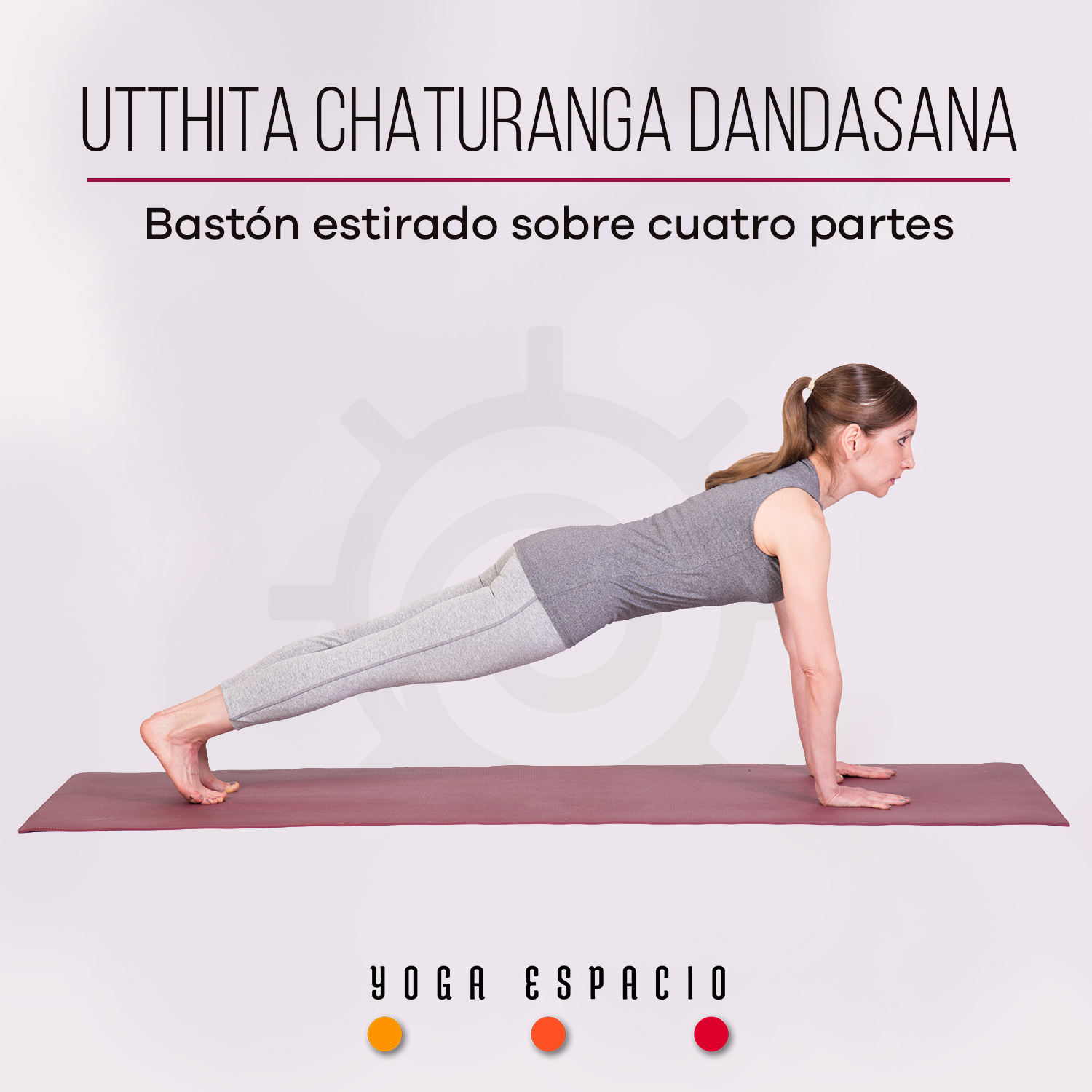 Chaturanga Dandasana o Postura del Bastón de 4 Miembros - WideMat